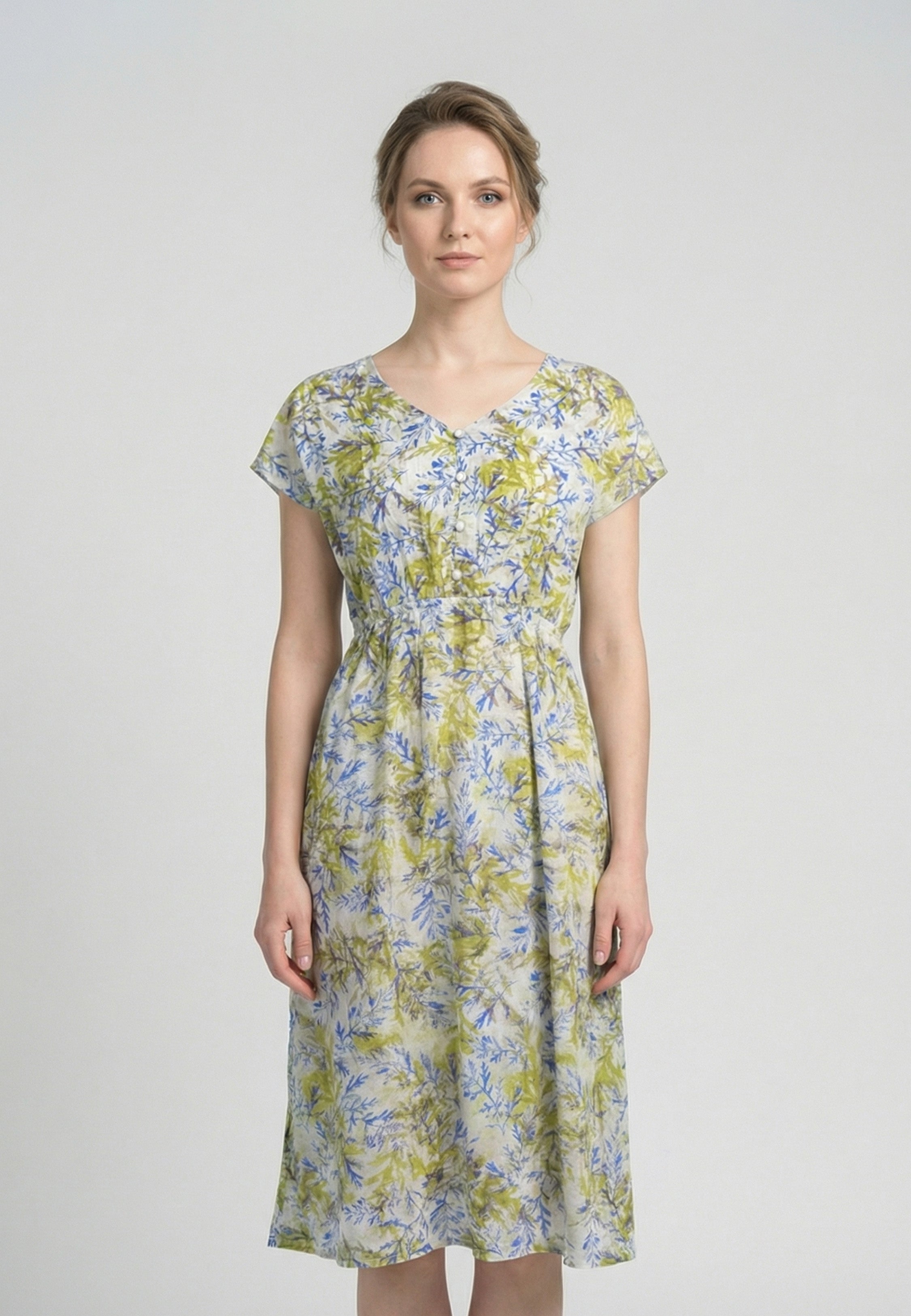 Chemise de Nuit Femme Imprimé Feuillage