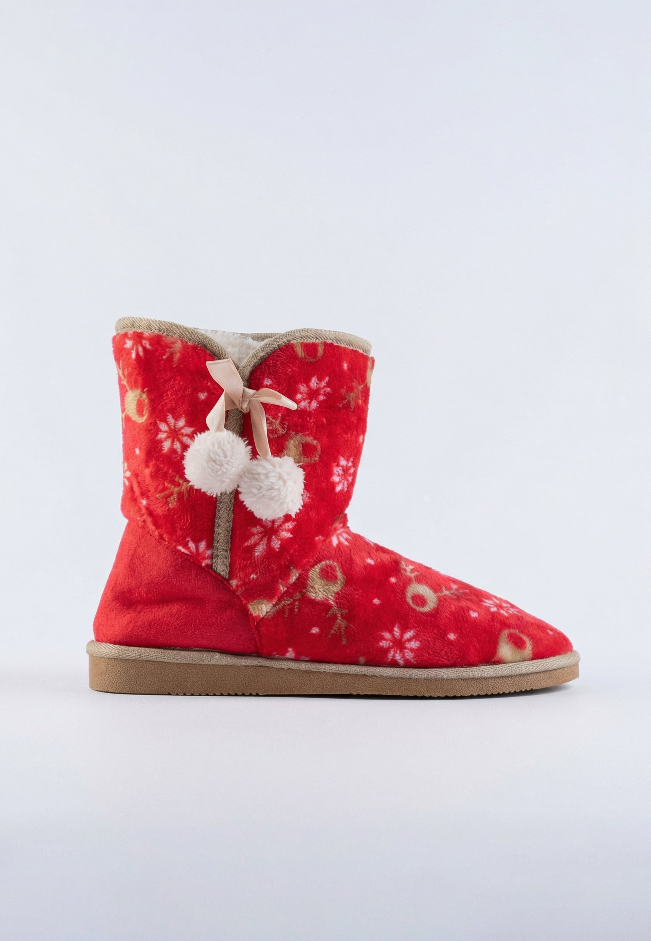 Chaussons Bottines d’Intérieur Motif Festif