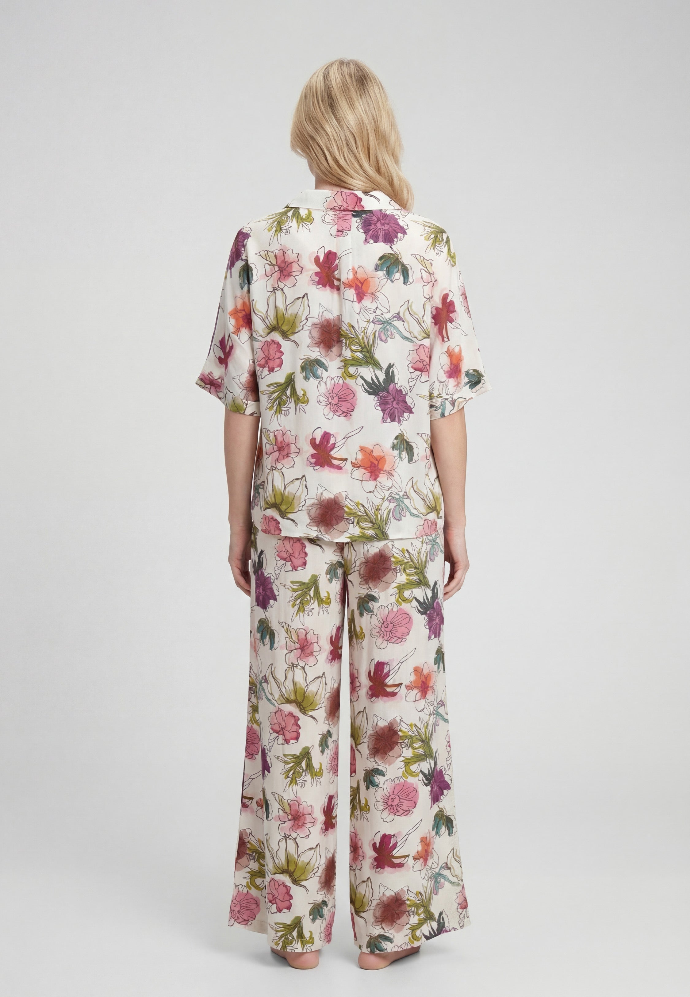 Ensemble Pyjama Femme Imprimé Floral Multicolore