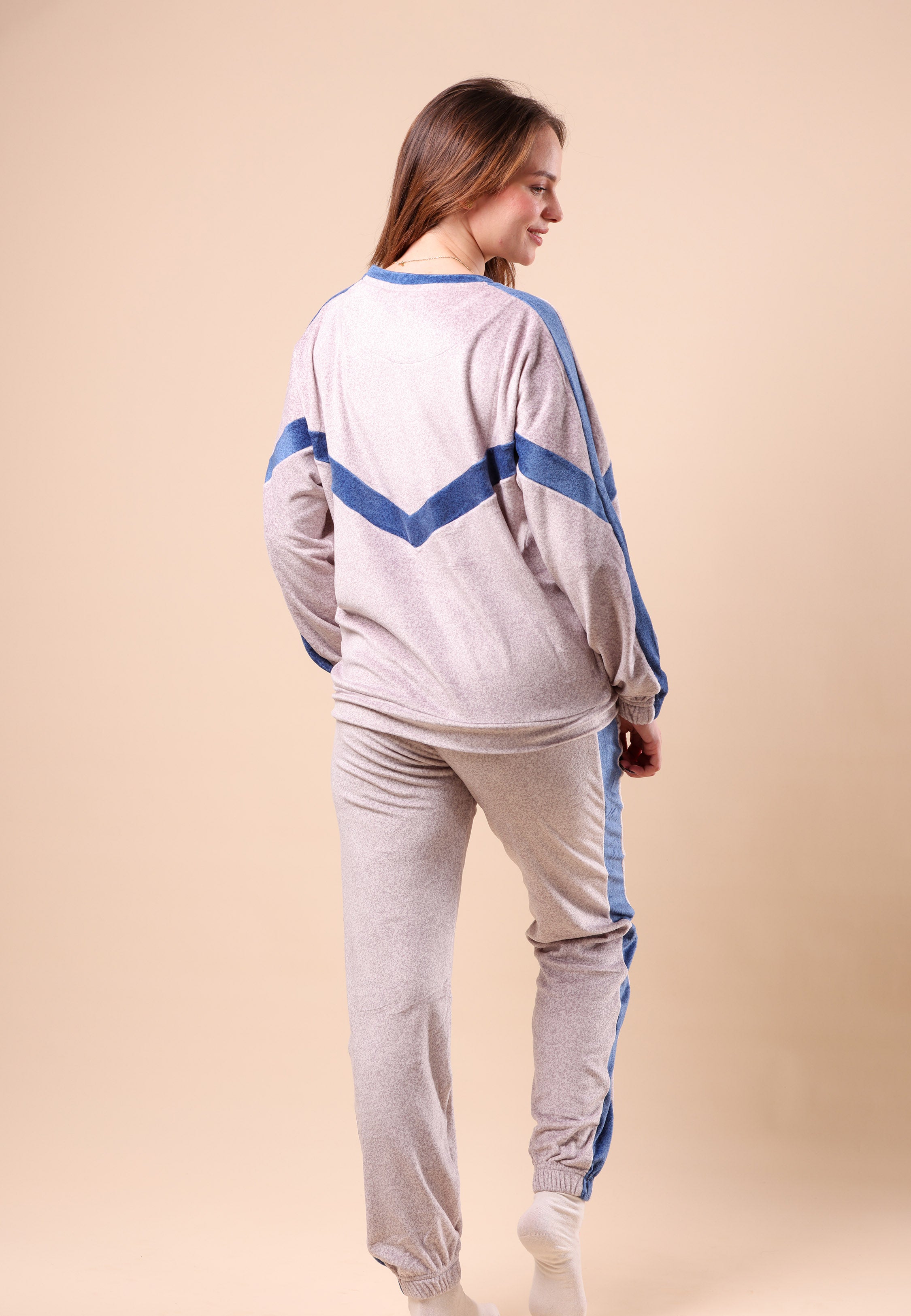Ensemble Pyjama Contrasté Bleu