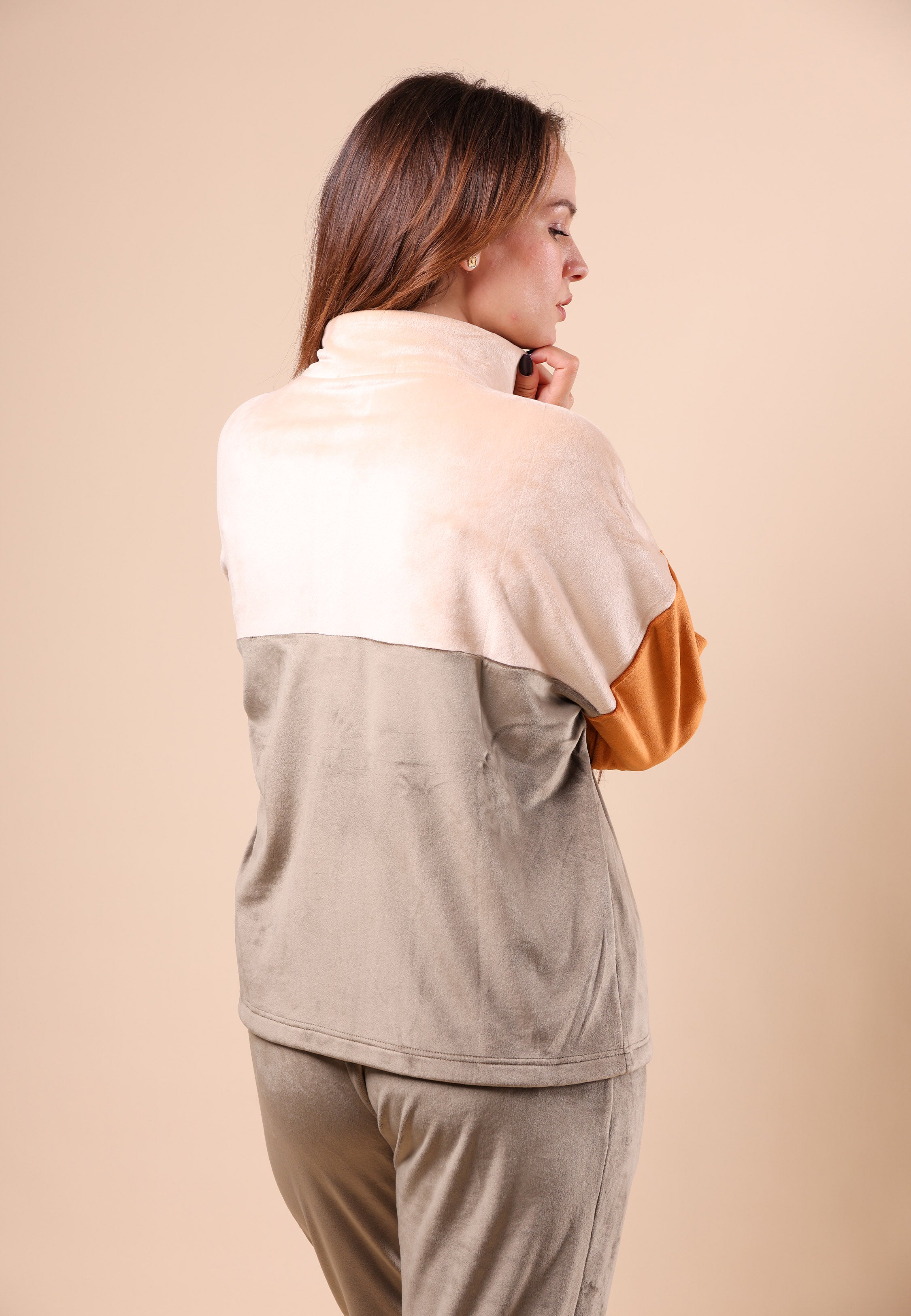 Ensemble Pyjama Boutonné Contrasté