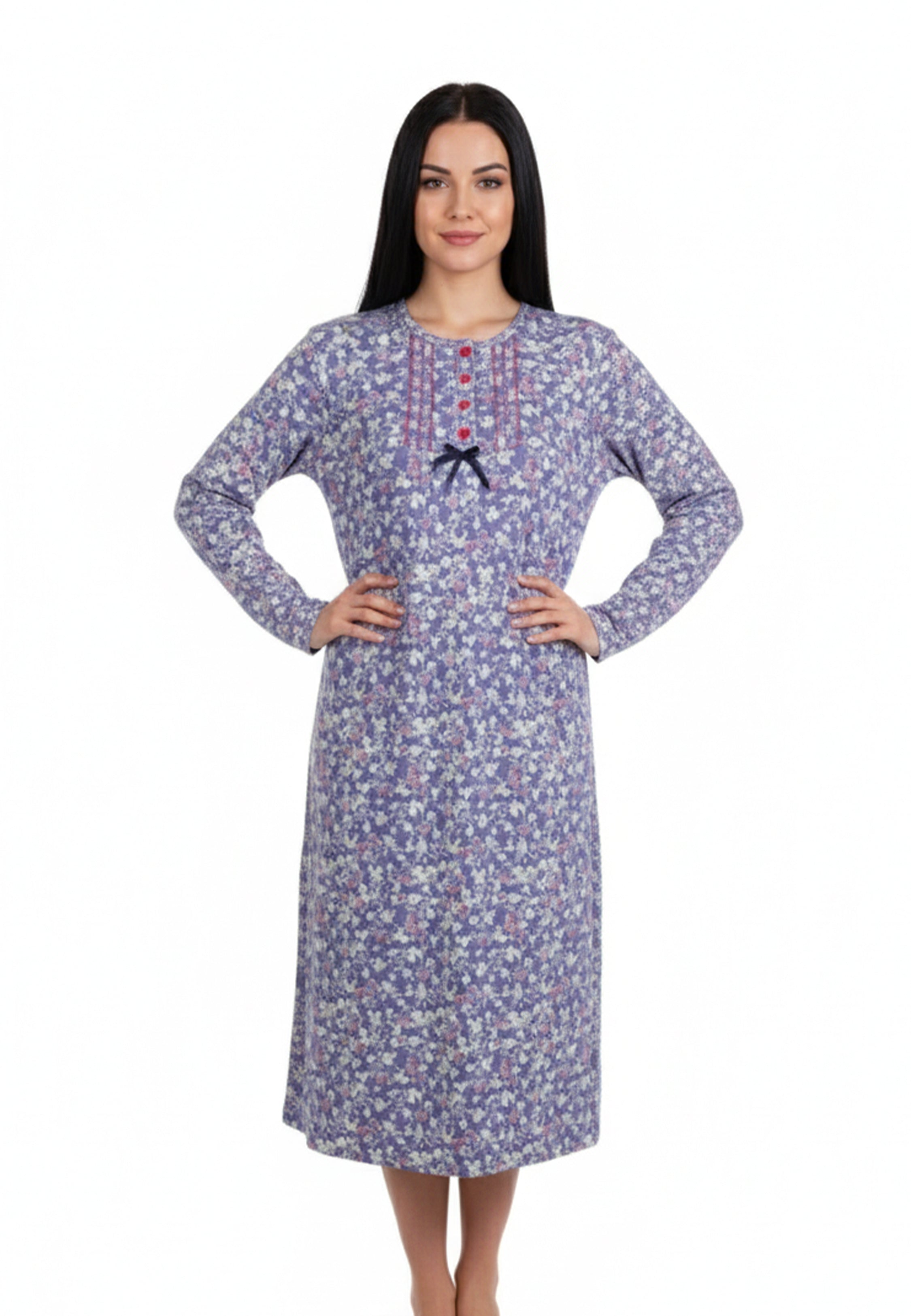 Pyjama Robe à Motifs Fleuris
