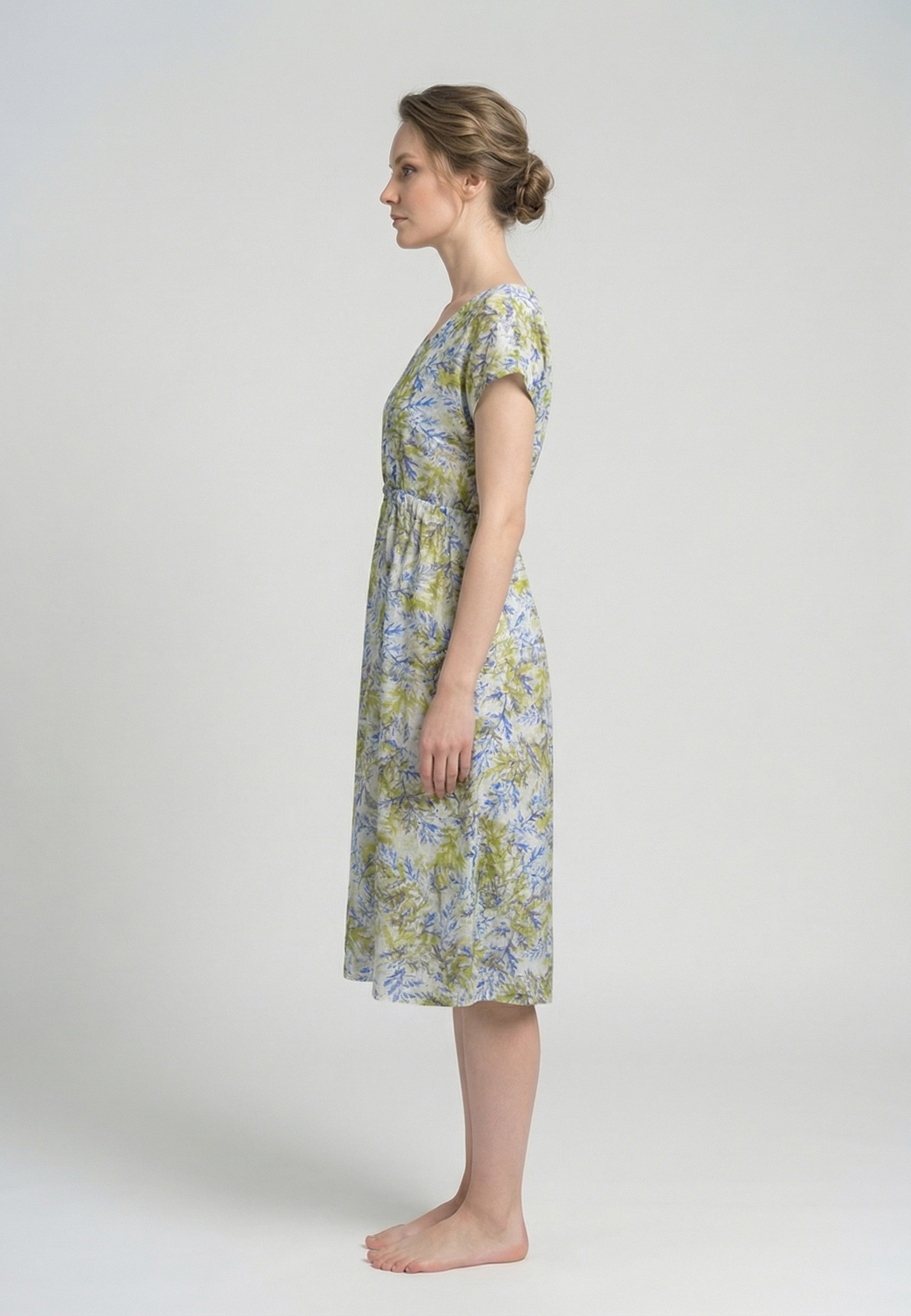 Chemise de Nuit Femme Imprimé Feuillage