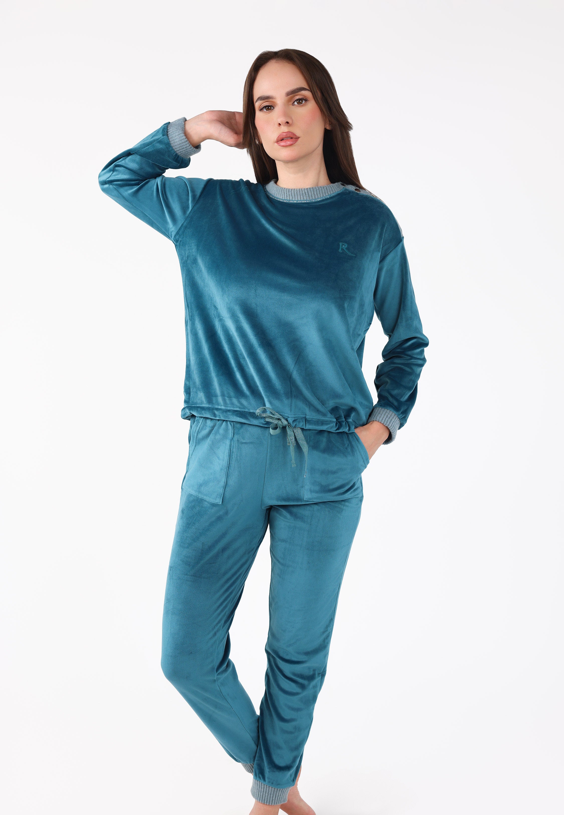 Ensemble pyjama femme en velours doux