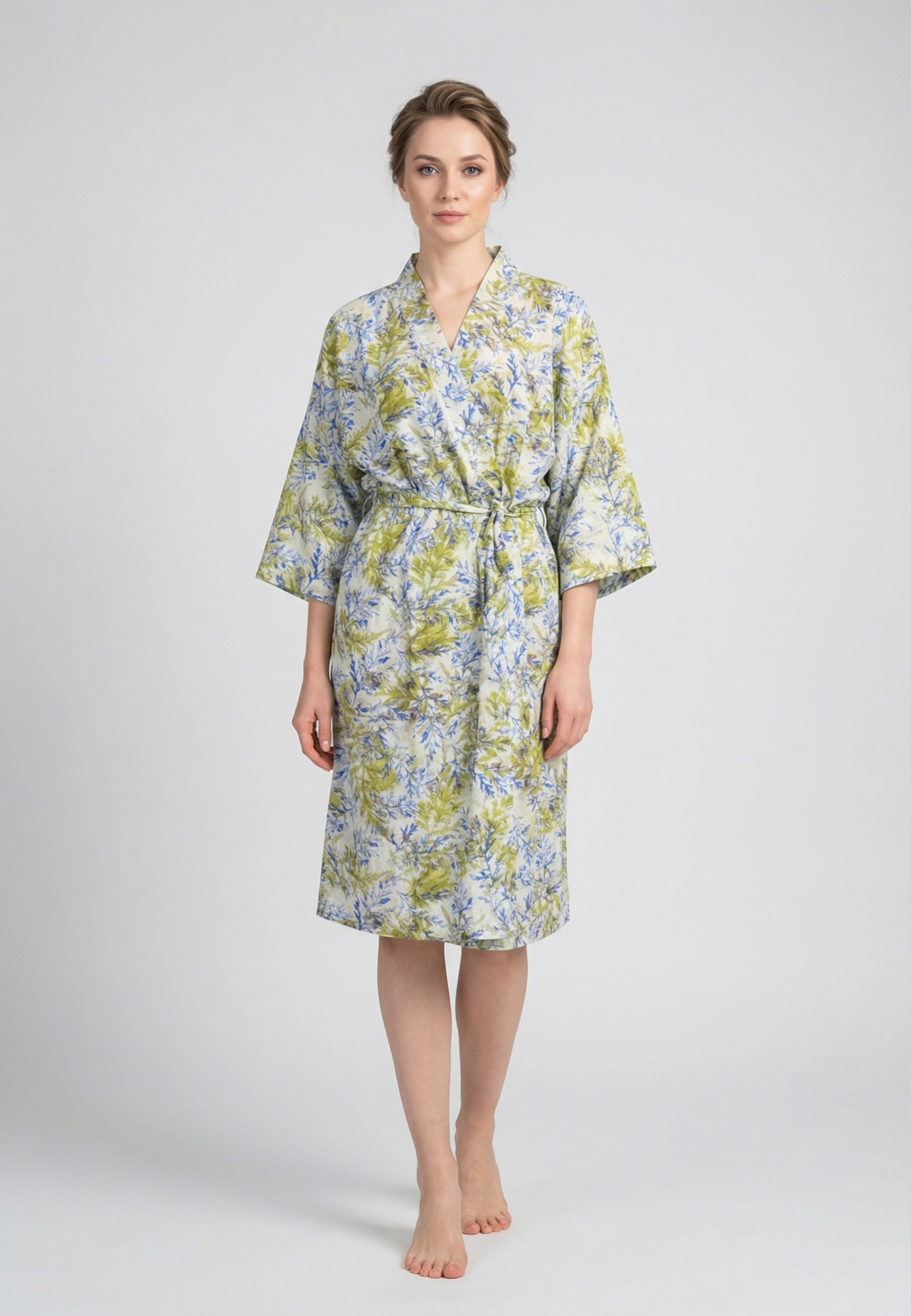 Kimono Femme Imprimé Feuillage