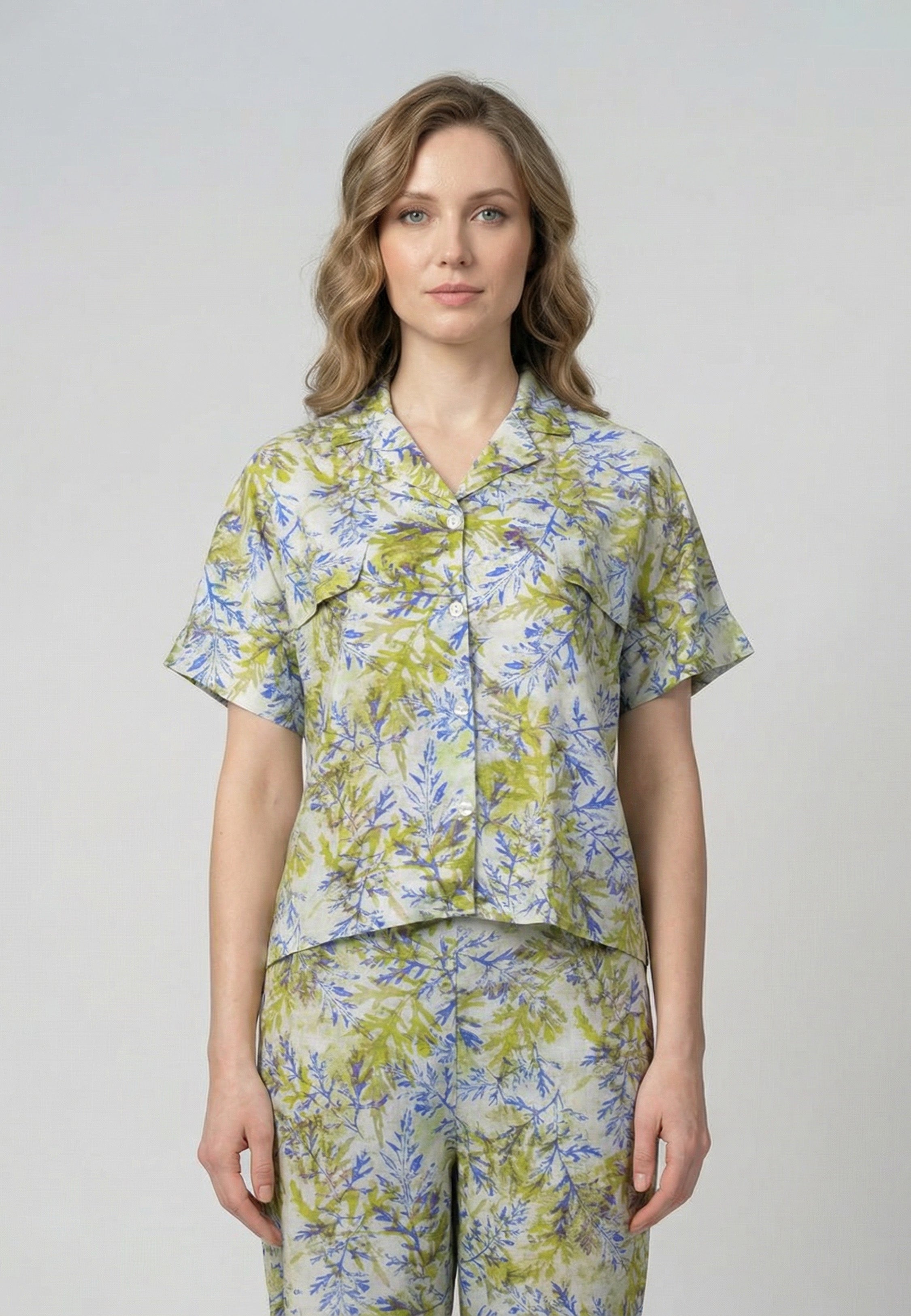Ensemble Pyjama Femme Fleuri Jaune