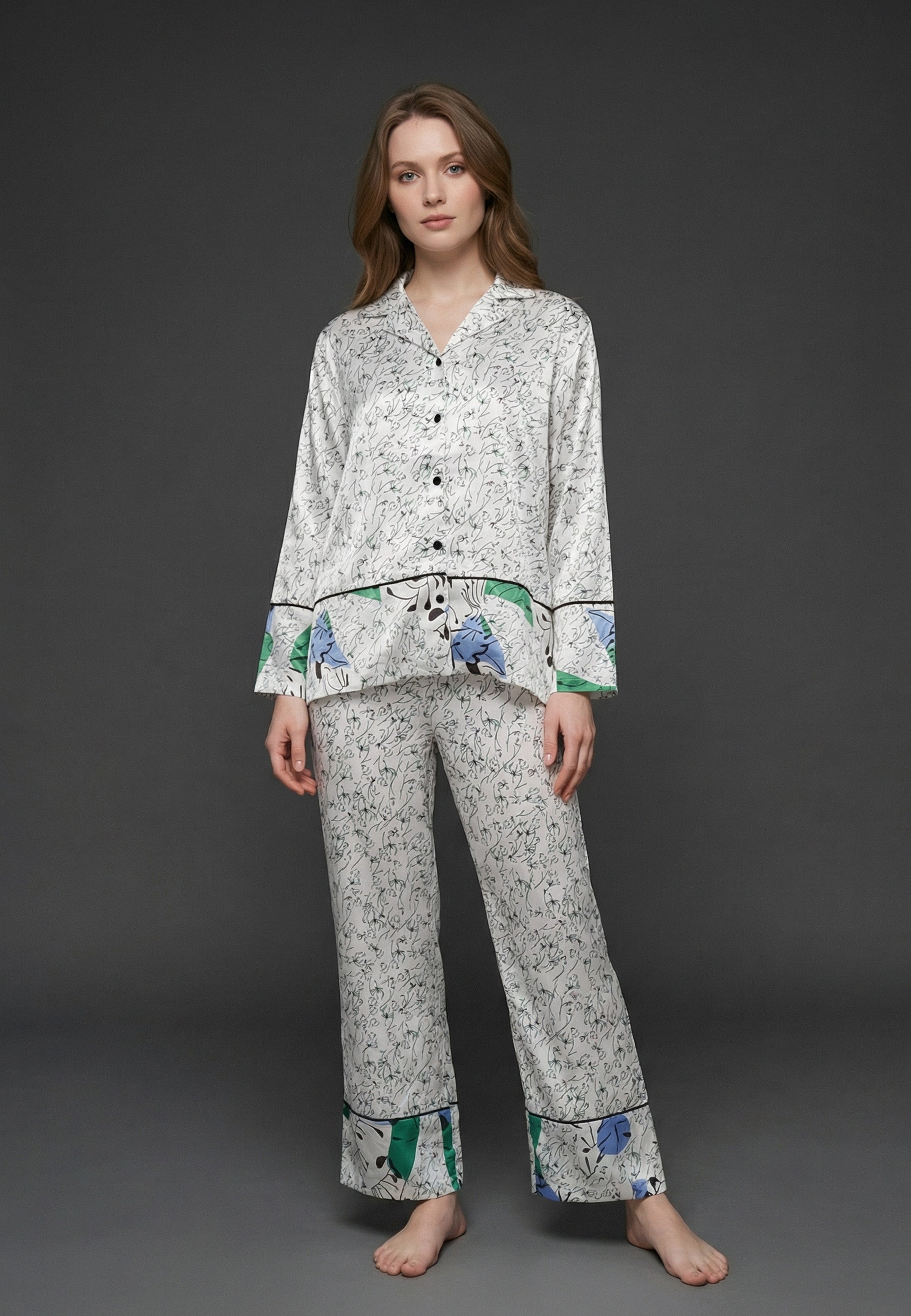 Pyjama Femme Satin Imprimé