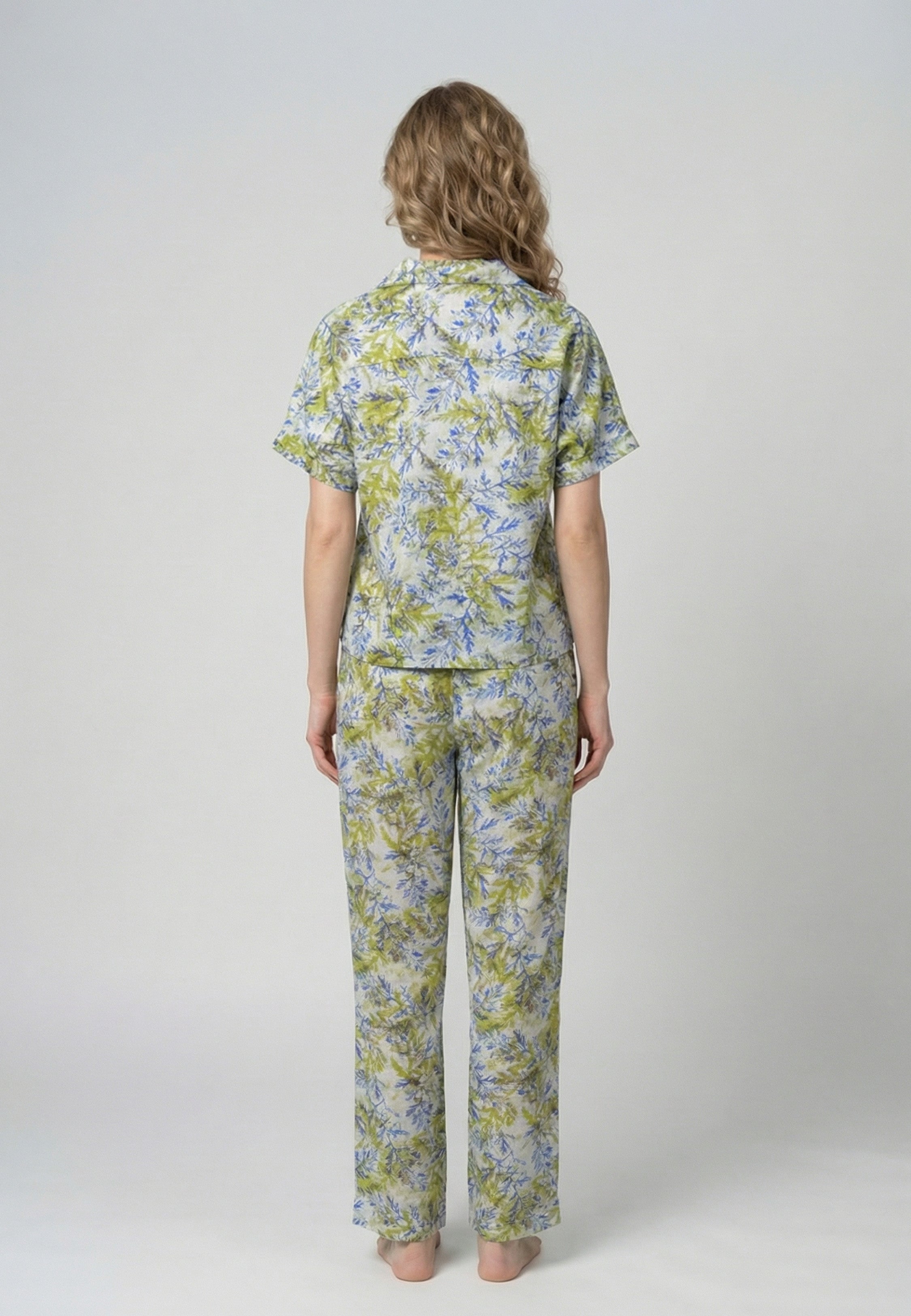 Ensemble Pyjama Femme Fleuri Jaune