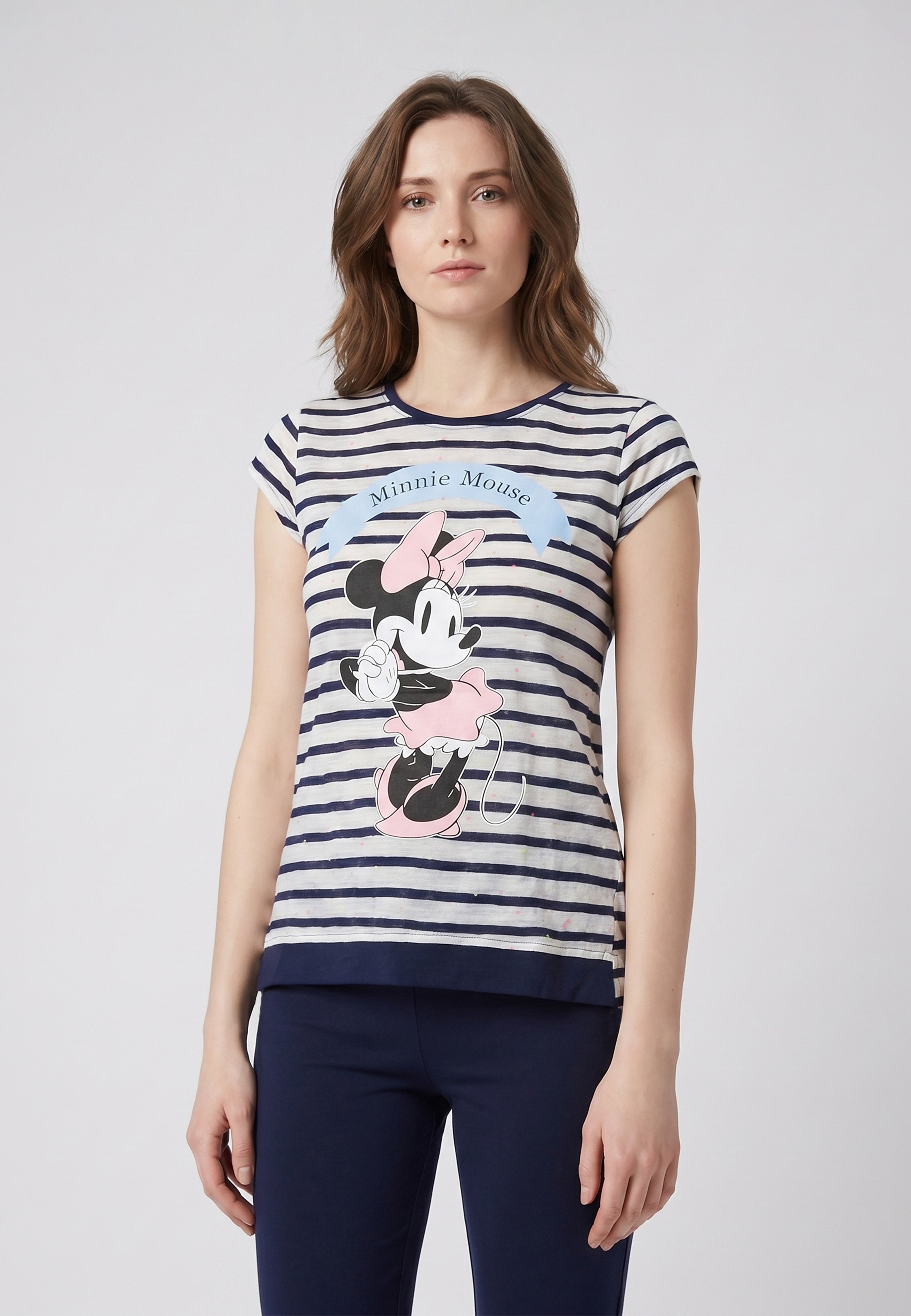 Pyjama Minnie Mouse Rayé Marine