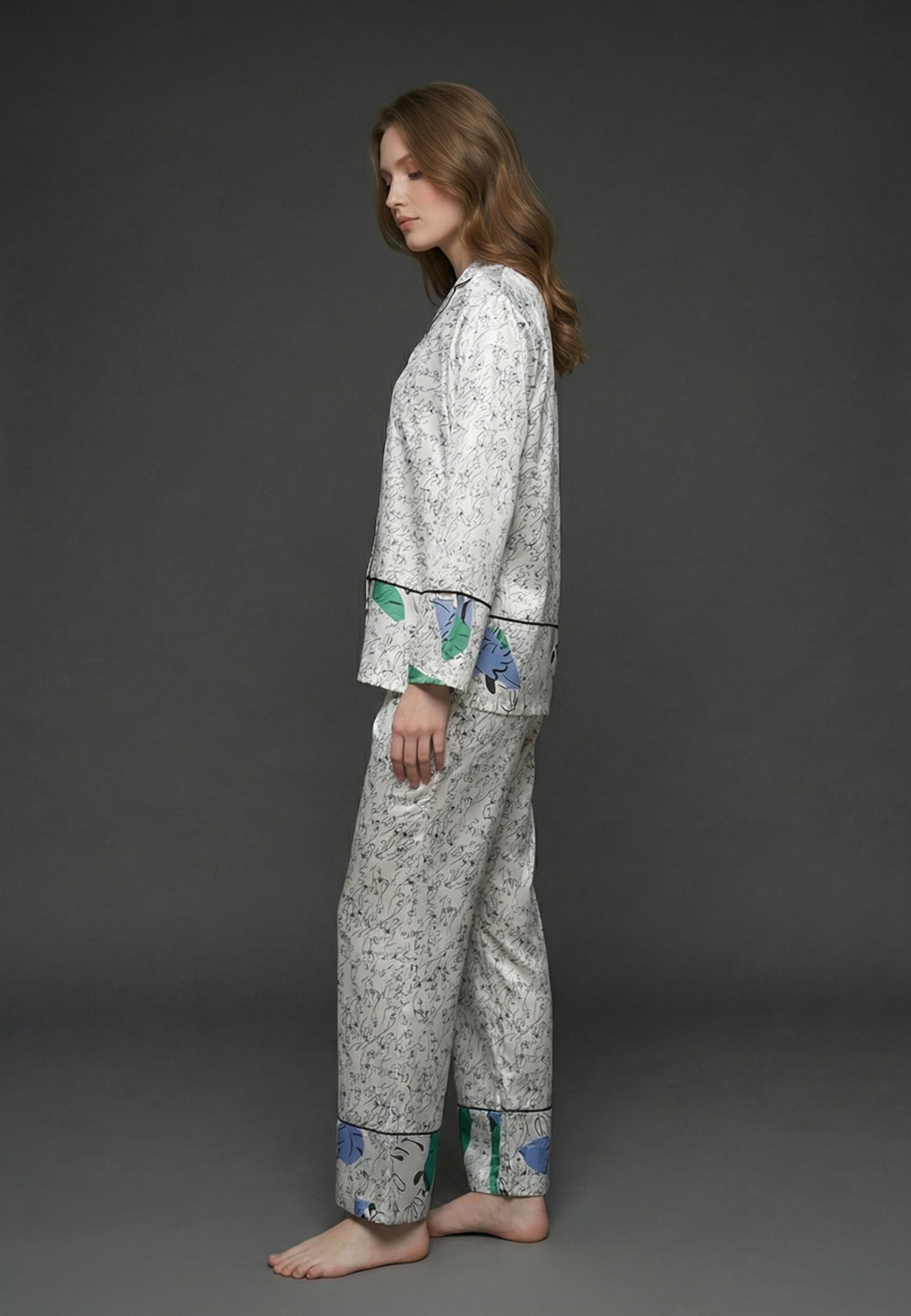 Pyjama Femme Satin Imprimé