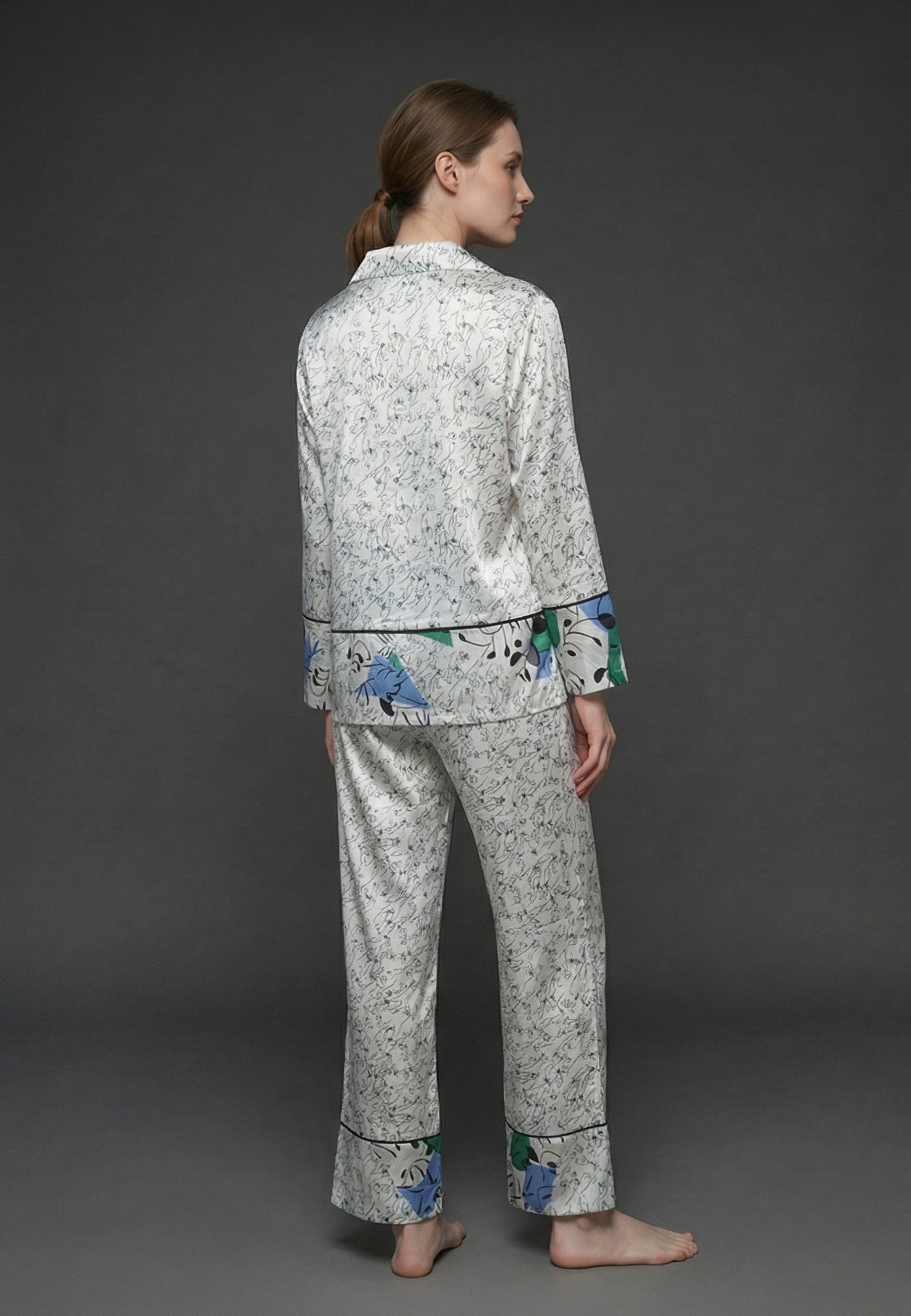 Pyjama Femme Satin Imprimé