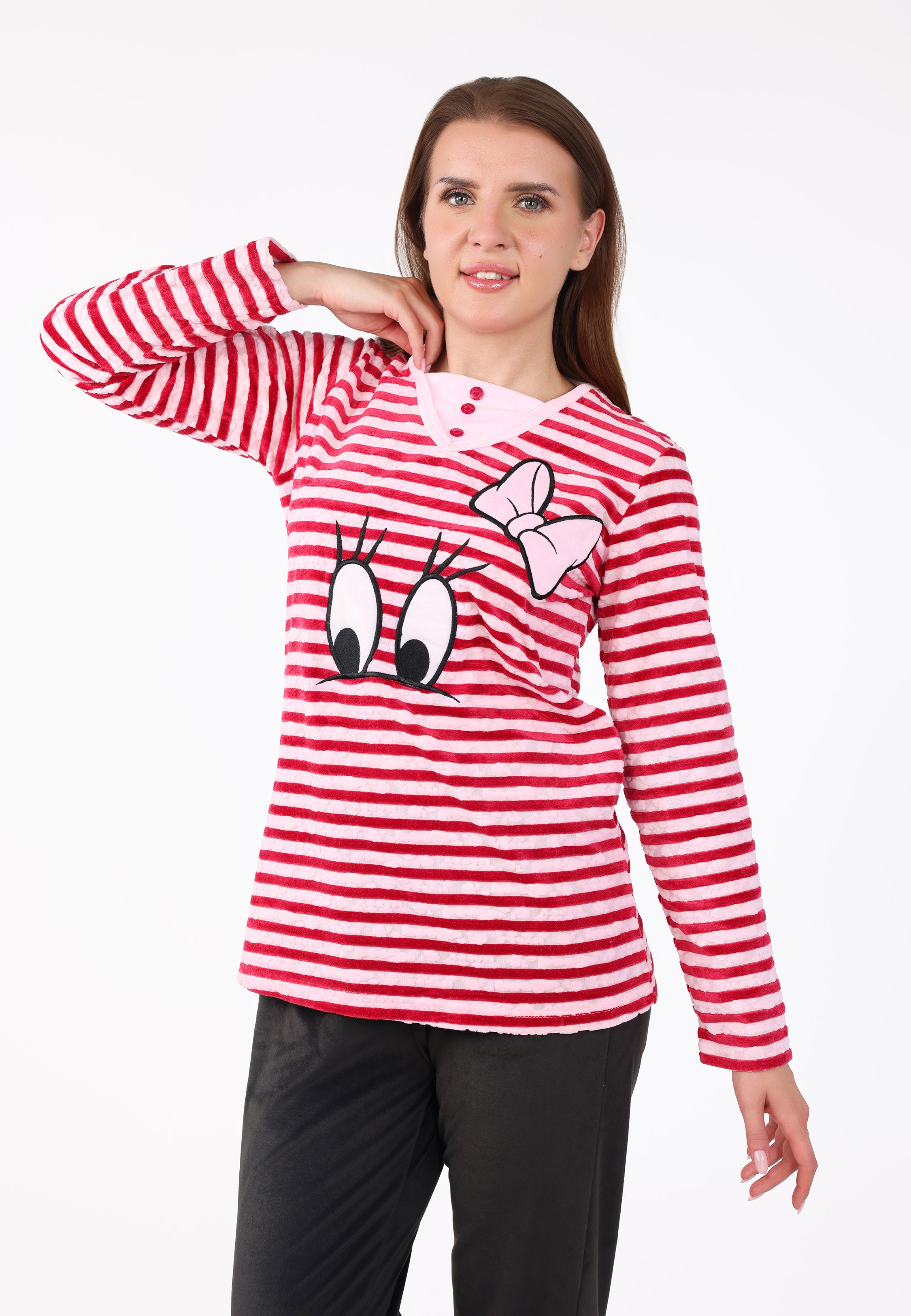 Ensemble Pyjama Rayé avec Motif