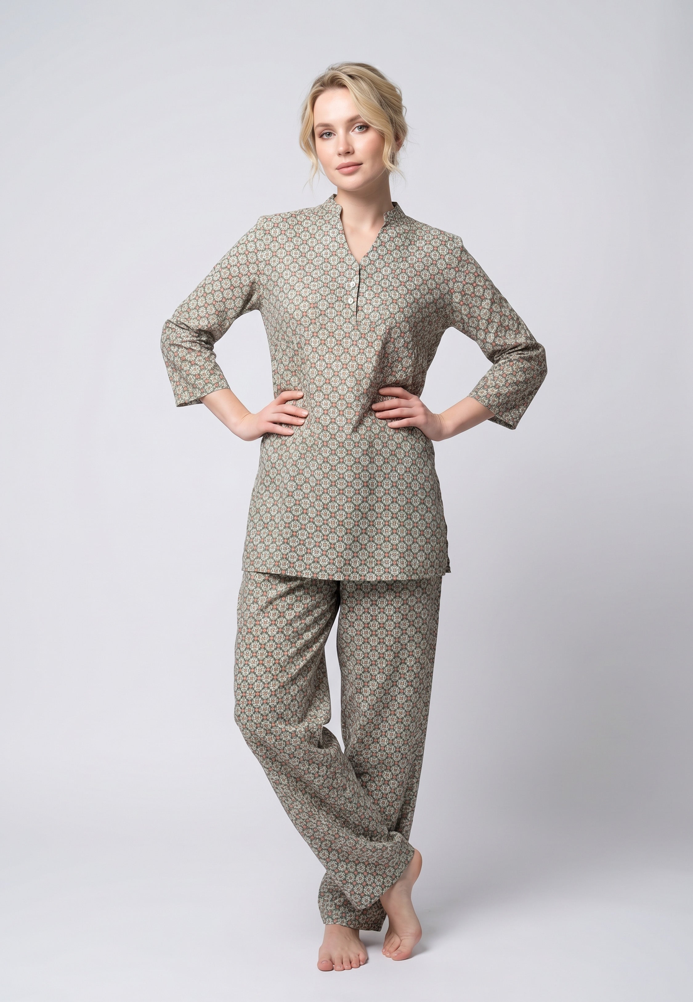 Pyjama Tunic & Pantalon Médaillon Oriental