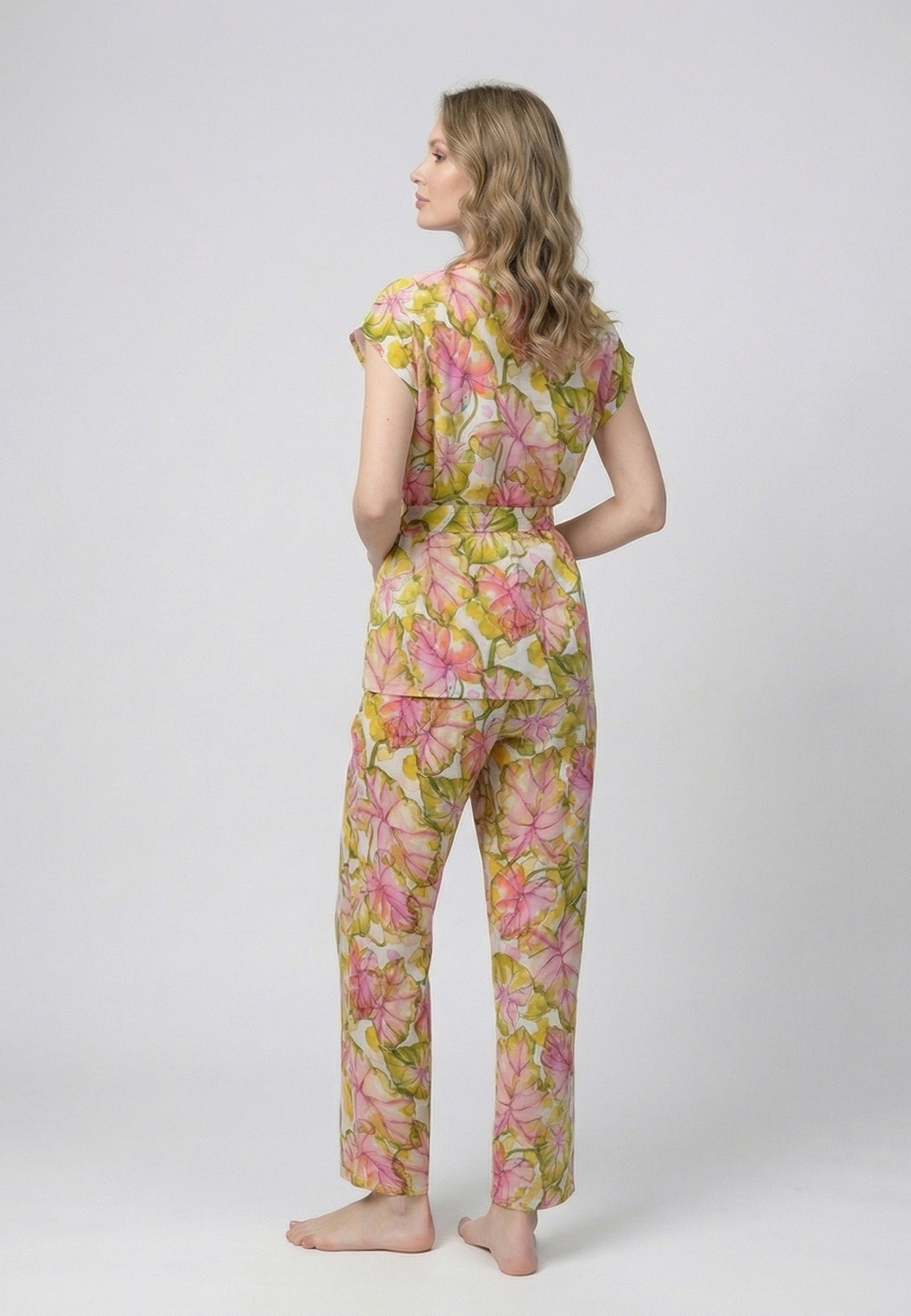 Pyjama Femme Fleuri Ceinturé