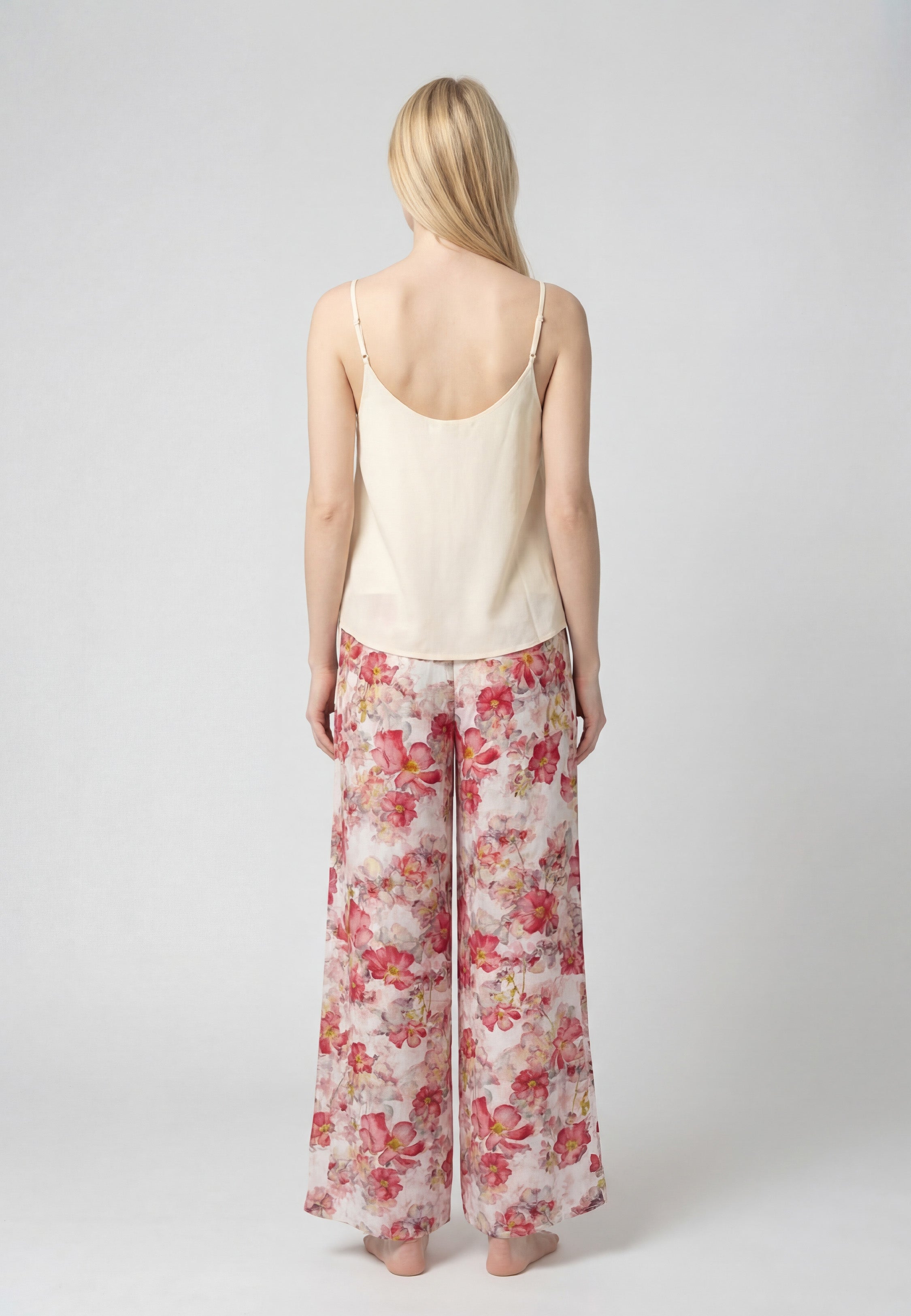 Ensemble Pyjama Femme Caraco et Pantalon Imprimé Floral