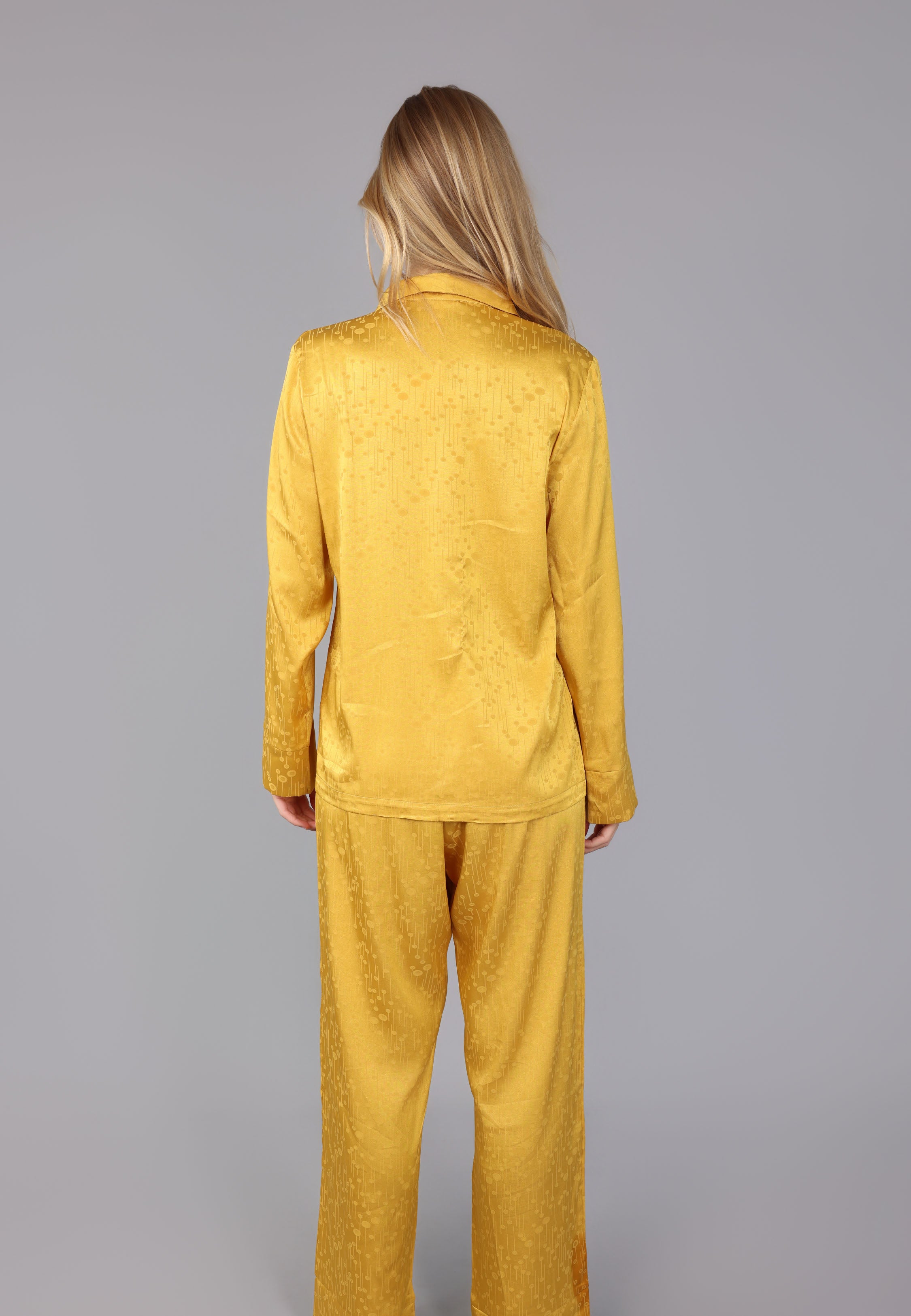 Pyjama Femme Satin Jaune