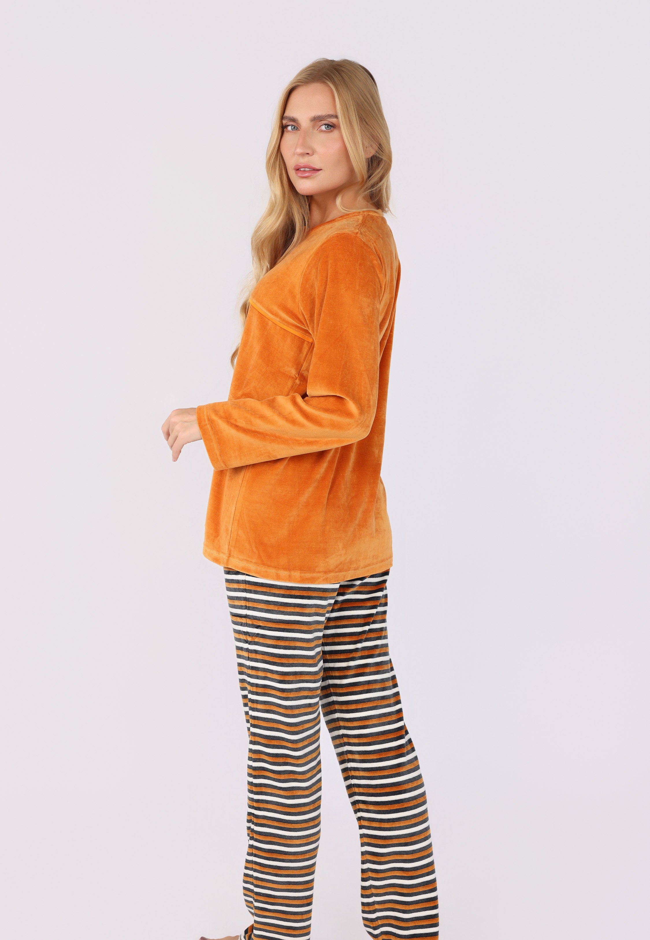 Pyjama Caramel à col boutonné | Collection La Douceur d’Hiver