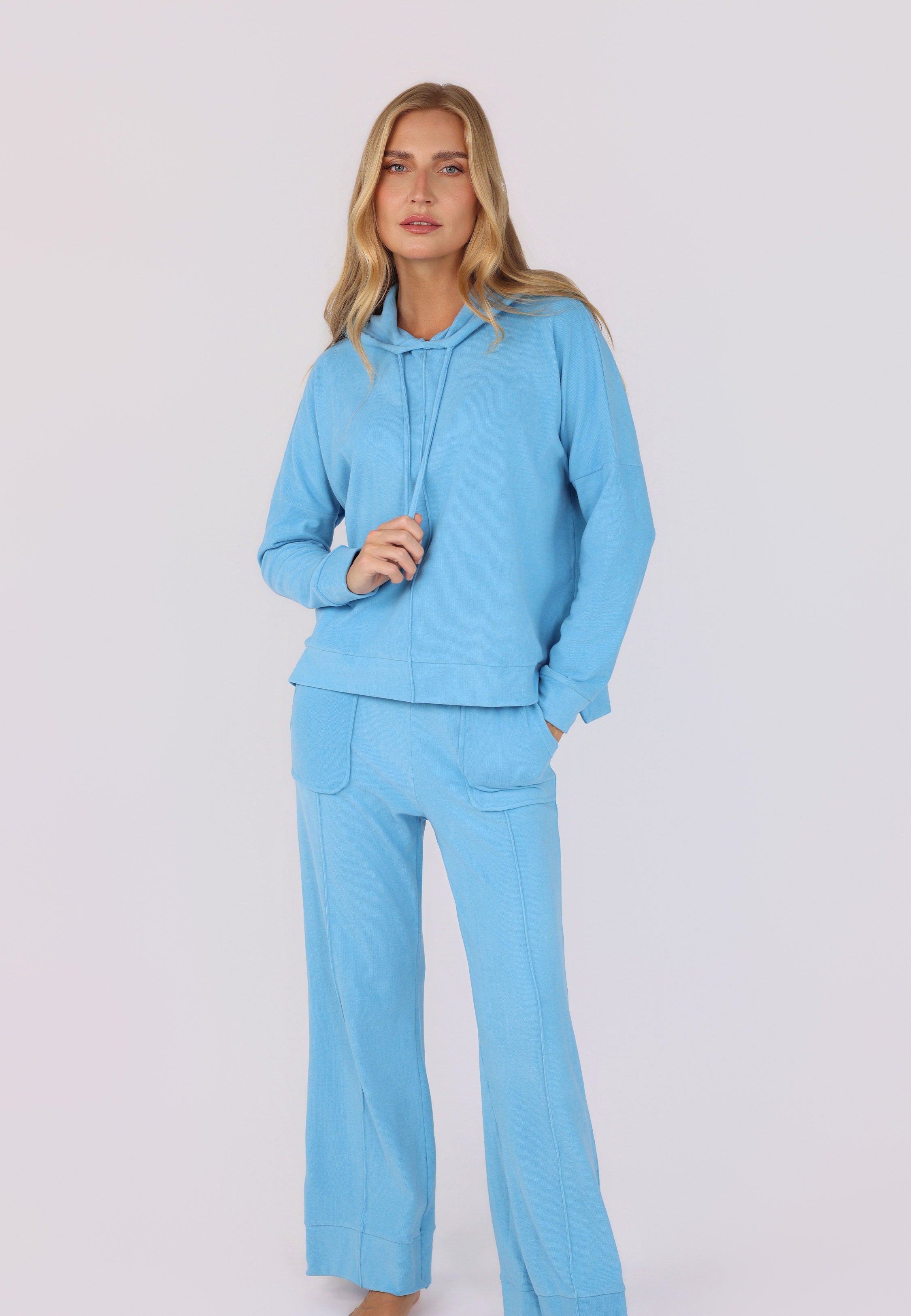 Ensemble Pyjama Bleu Ciel Hoodie