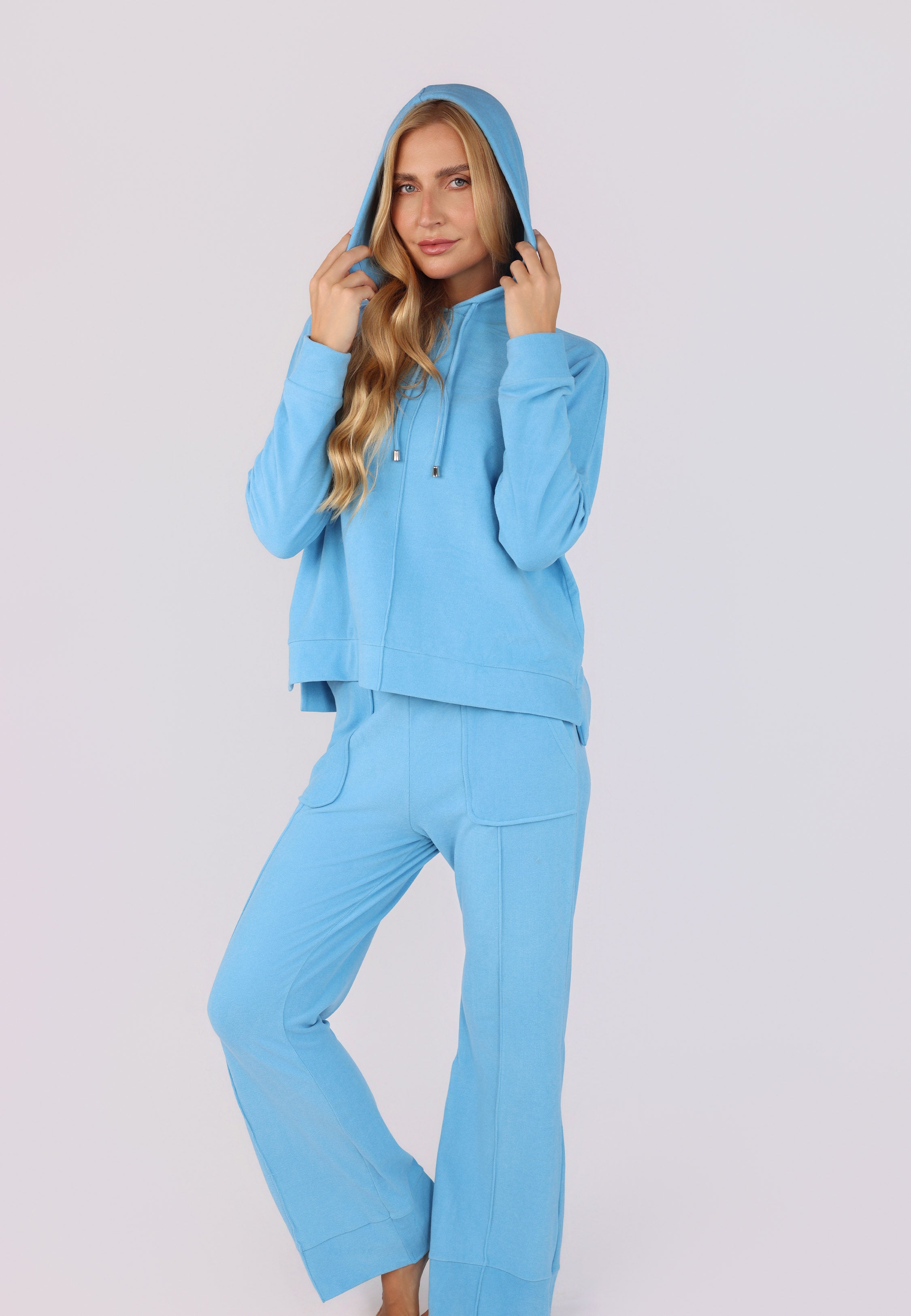 Ensemble Pyjama Bleu Ciel Hoodie