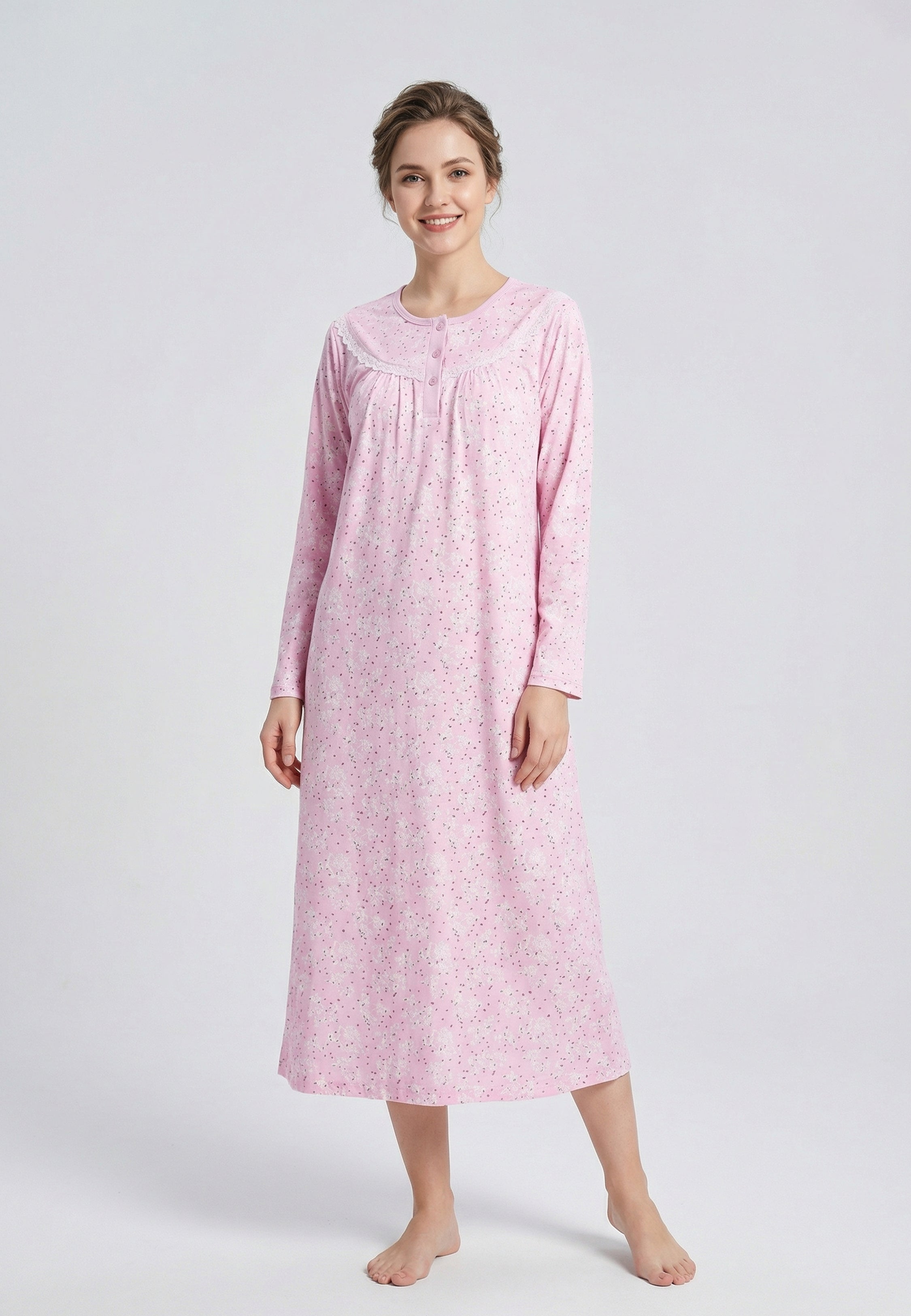 Robe Femme Imprimée Rose Fleurs