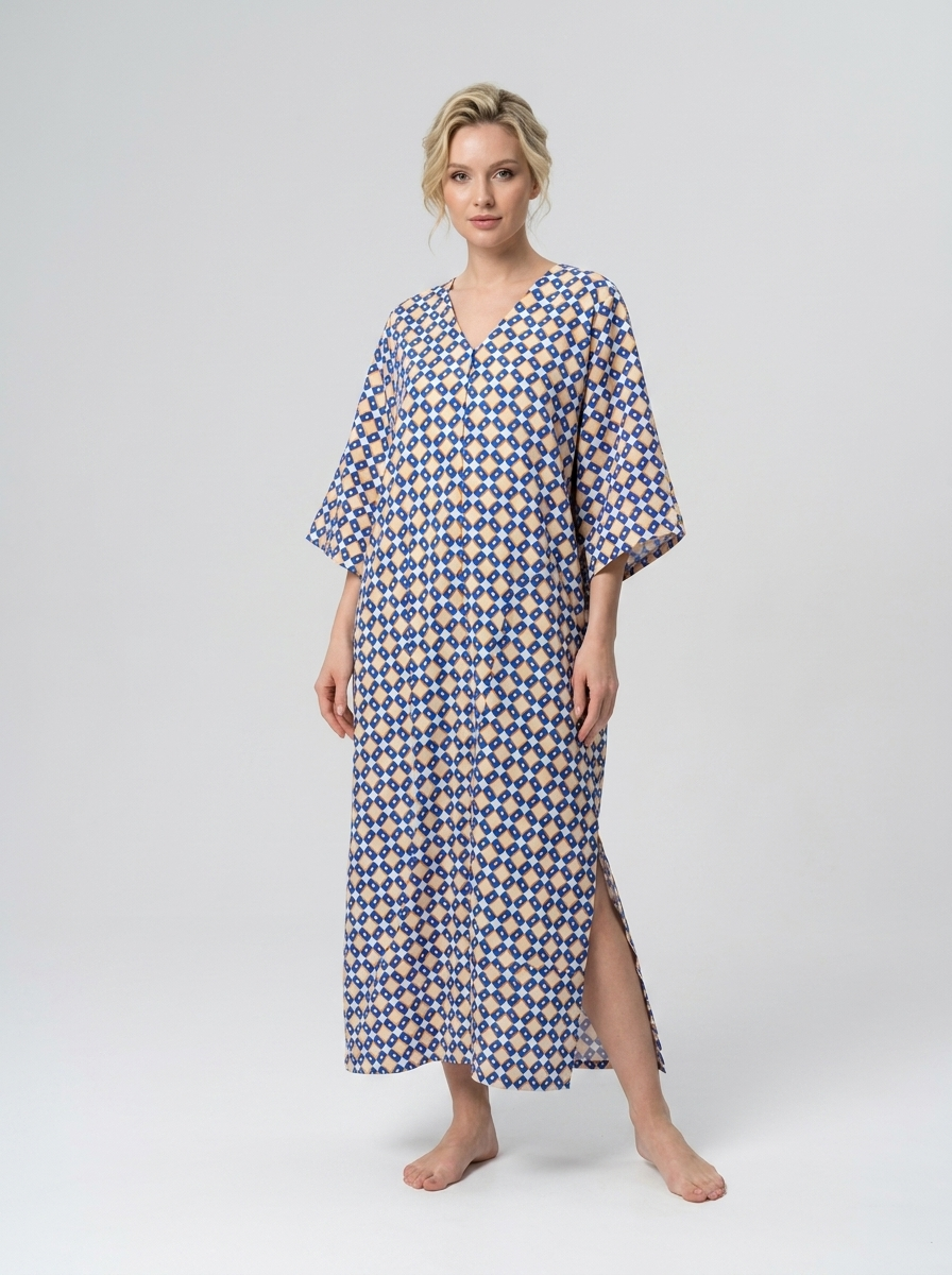 Robe Femme Imprimée Bleu